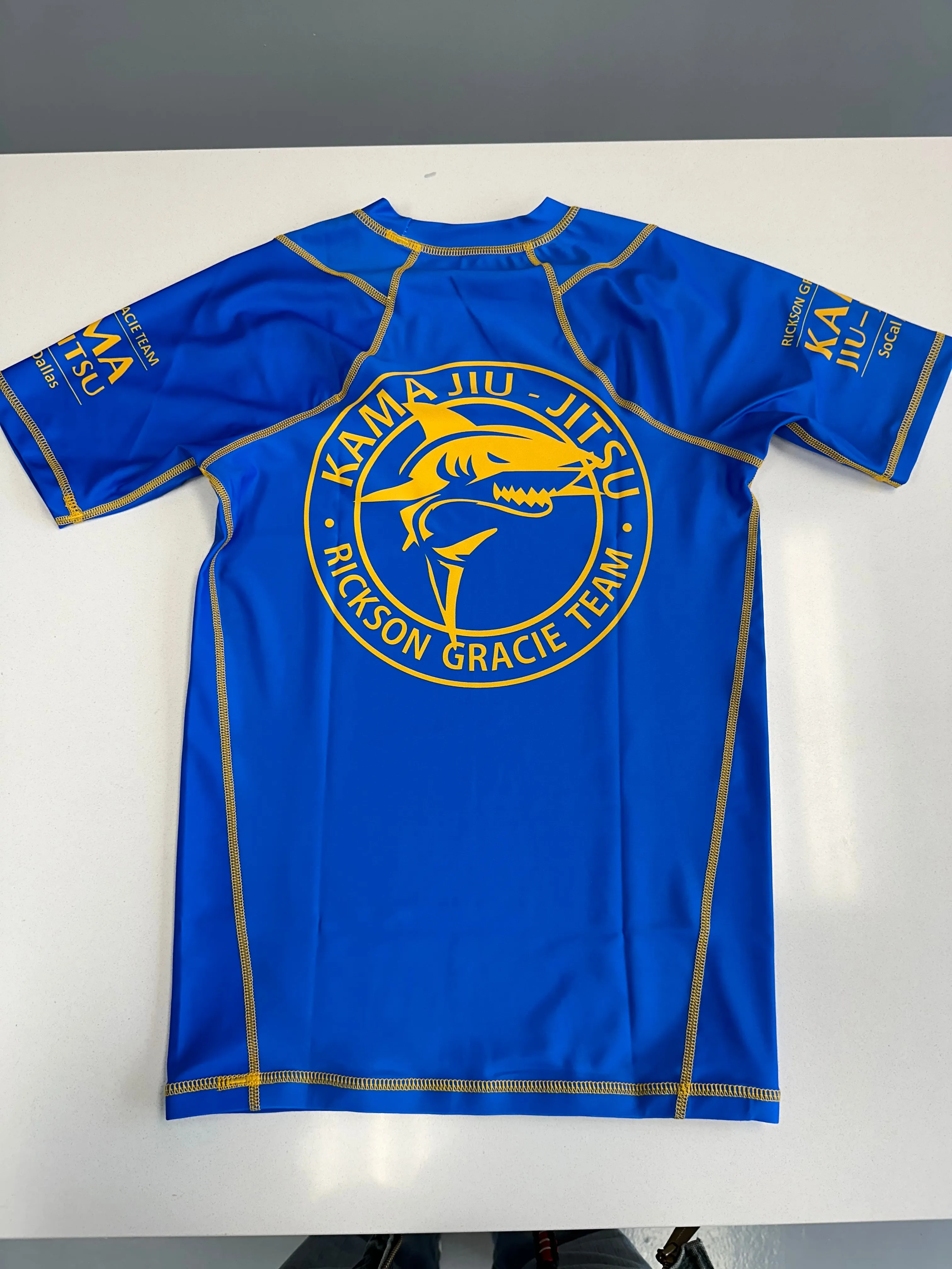 KJJ “Classic” Rash Guard Blue Short Sleeve