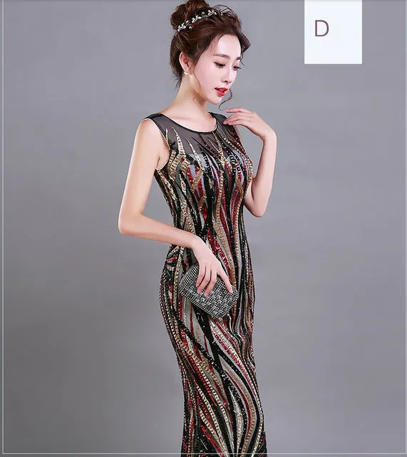 Long Evening Dresses Sequins Vestido De Festa Longo Com Real Picture TK1575 Fashion Bridal Plus Size Prom Gown