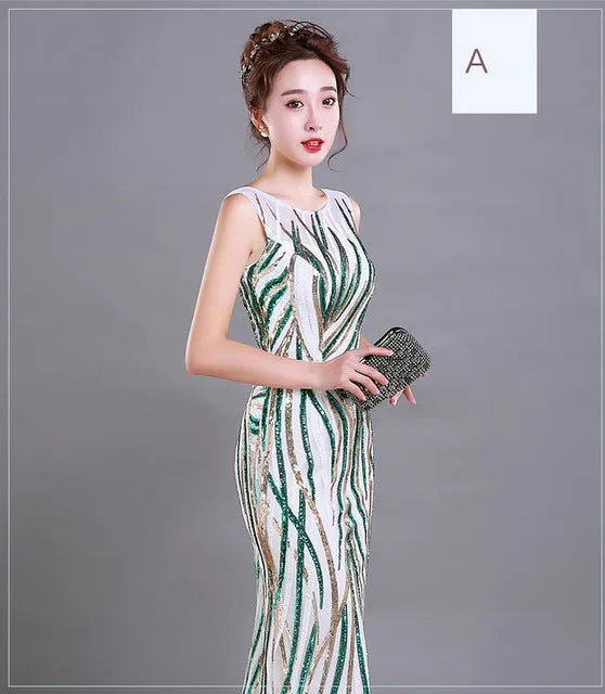 Long Evening Dresses Sequins Vestido De Festa Longo Com Real Picture TK1575 Fashion Bridal Plus Size Prom Gown