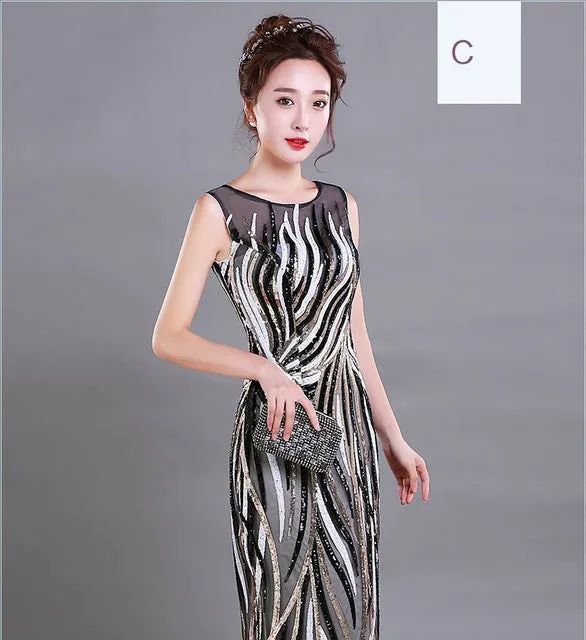 Long Evening Dresses Sequins Vestido De Festa Longo Com Real Picture TK1575 Fashion Bridal Plus Size Prom Gown