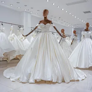 Luxury Princess 2023 model Wedding Dress Off the Shoulder Lace Appliques