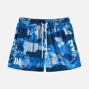 Marine Blue Camo Shorts - 5"