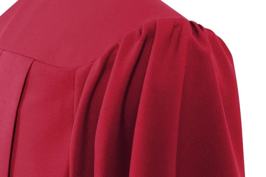 Matte Red High School Cap & Gown