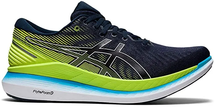 Men's Asics Glideride 2, French Blue/Hazard Green, 9.5 D Medium
