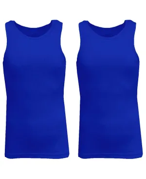 Men's famous heavyweight ribbed thick tank top, pack of 2. Galaxy By Harvic
