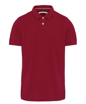 Mens vintage short sleeve polo shirt | Vintage Dark Red