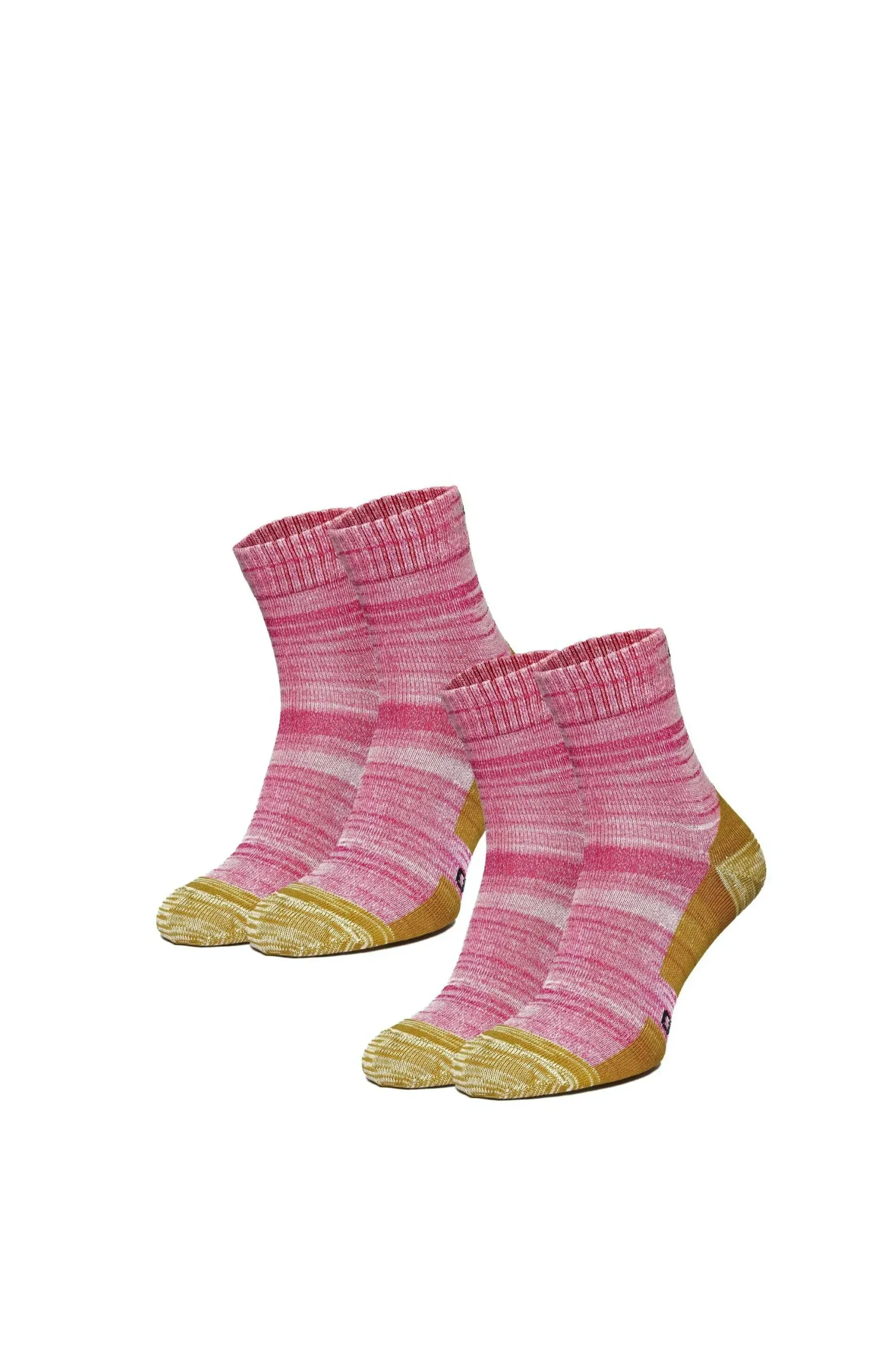 Merino Wool Running Socks - (Pack of 2) Beetroot Olive