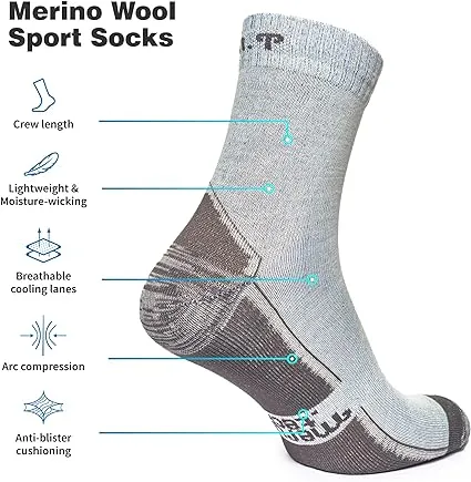 Merino Wool Running Socks - (Pack of 2) Florentine Blue