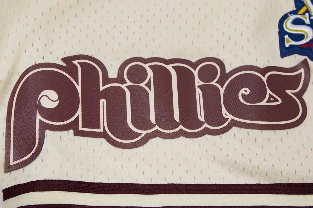 MLB PHILADELPHIA PHILLIES RETRO LOGO MEN'S MESH SHORT (EGGSHELL)