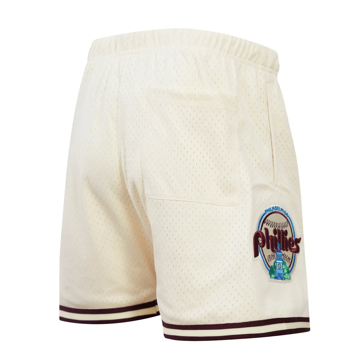 MLB PHILADELPHIA PHILLIES RETRO LOGO MEN'S MESH SHORT (EGGSHELL)