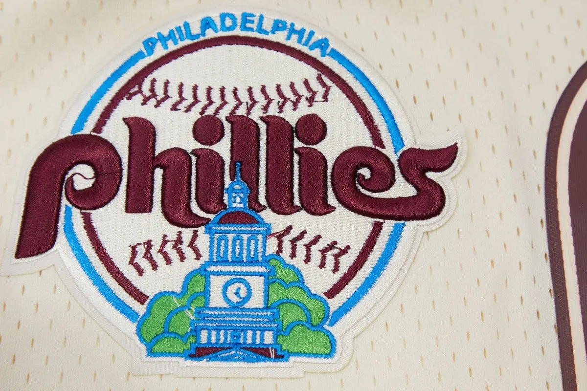 MLB PHILADELPHIA PHILLIES RETRO LOGO MEN'S MESH SHORT (EGGSHELL)