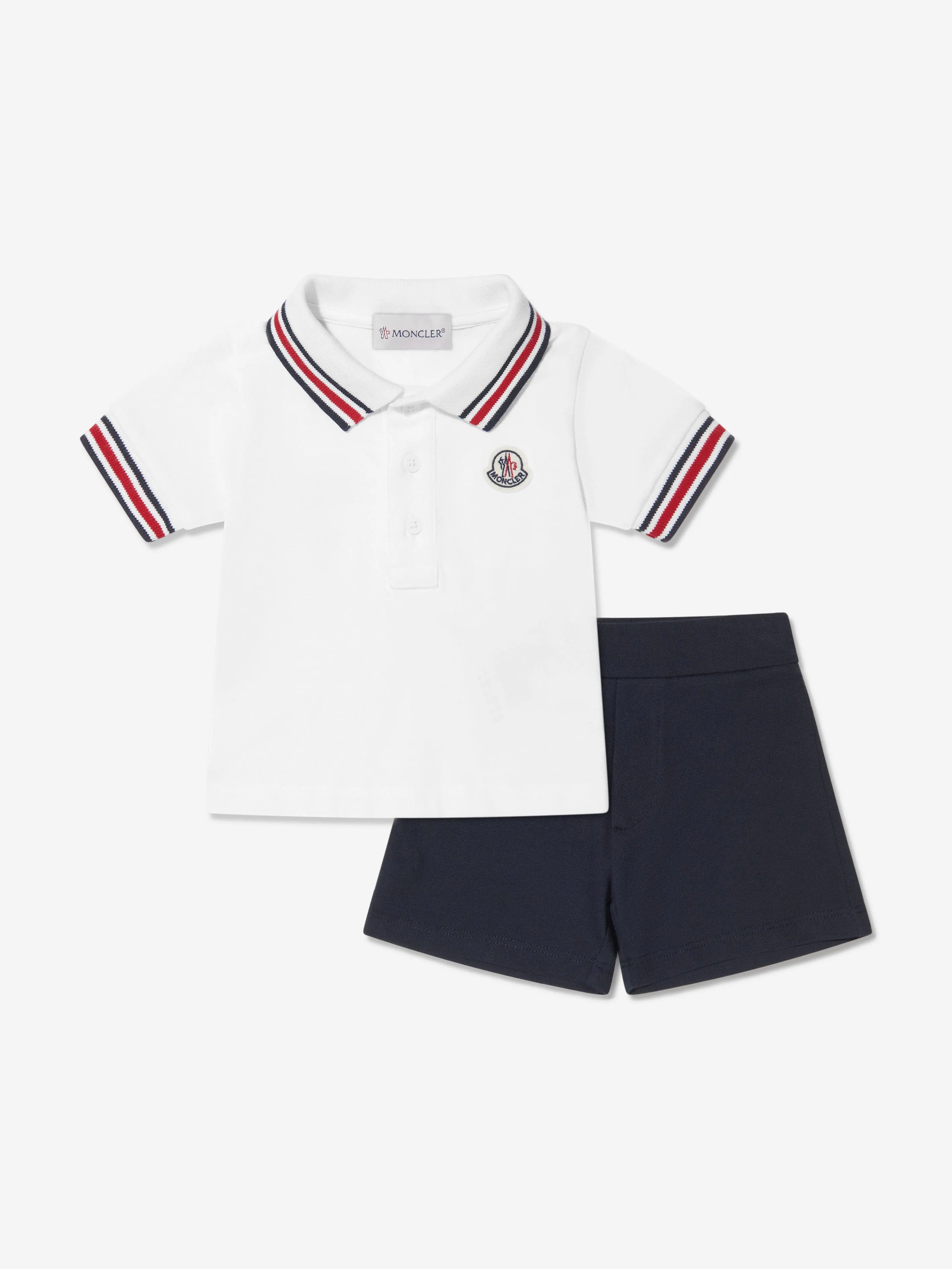 Moncler Enfant Baby Boys Polo Shirt And Shorts Set in Navy