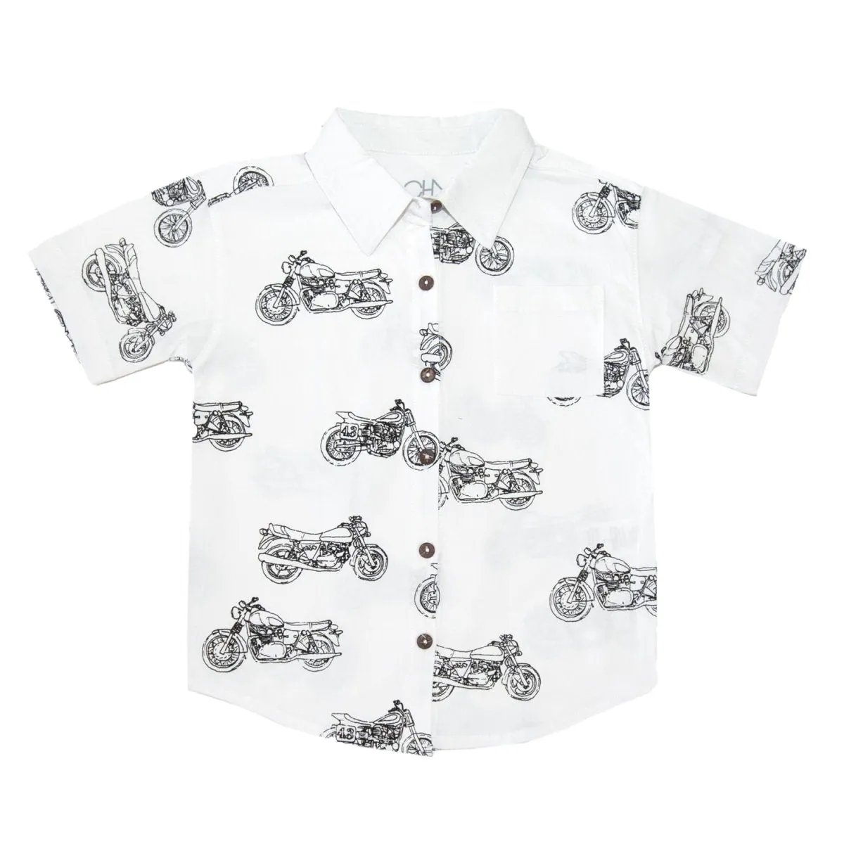 MOTORCYCLE BUTTON DOWN TOP