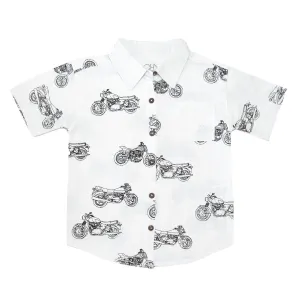 MOTORCYCLE BUTTON DOWN TOP