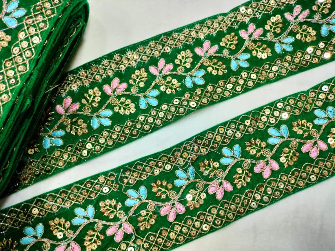 Multicolor Embellished Trim