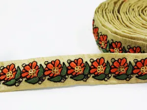 Multicolor Thread Work Embroidered Border