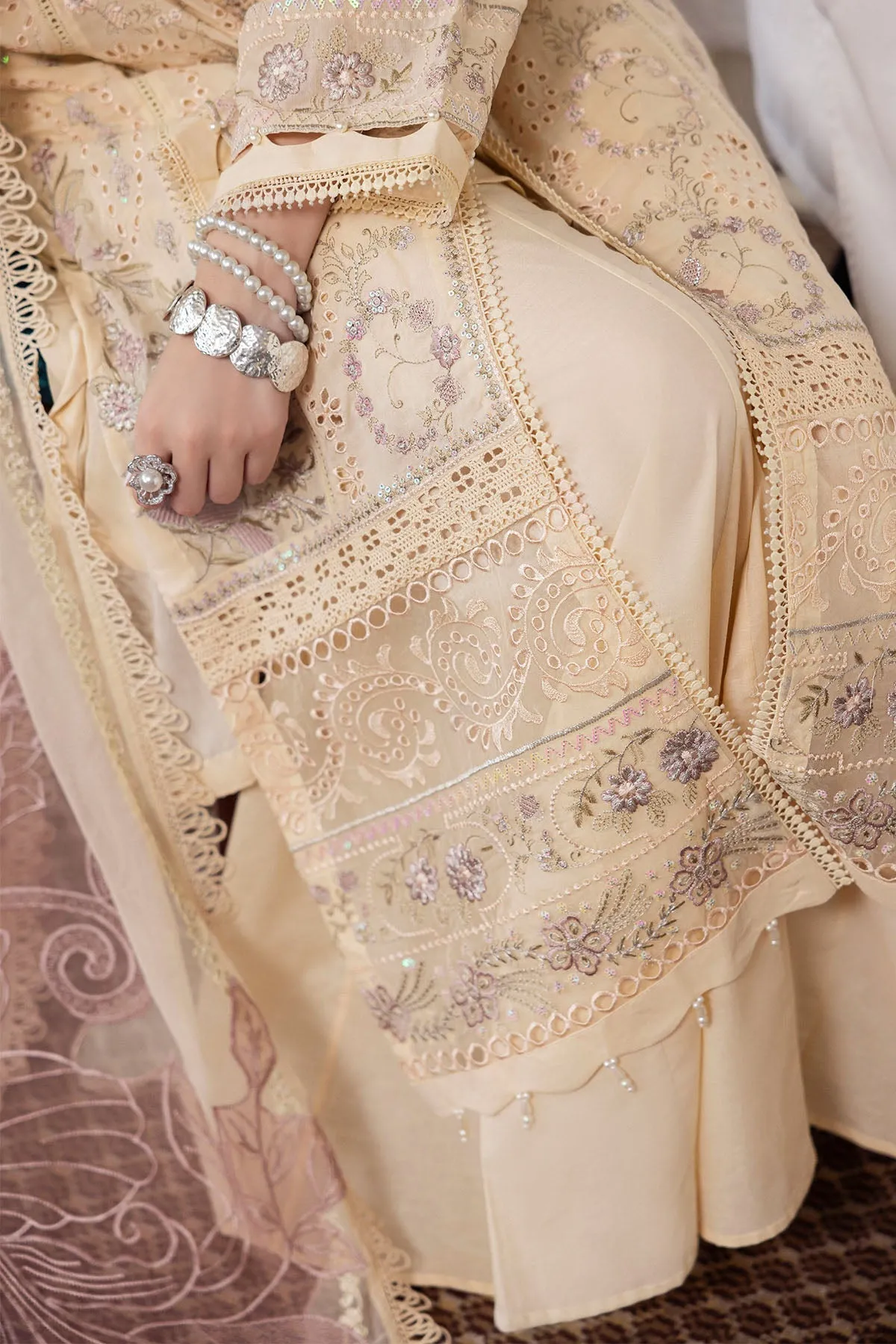 Nureh Mademoiselle Embroidered Swiss Voil Lawn Collection – NE-85