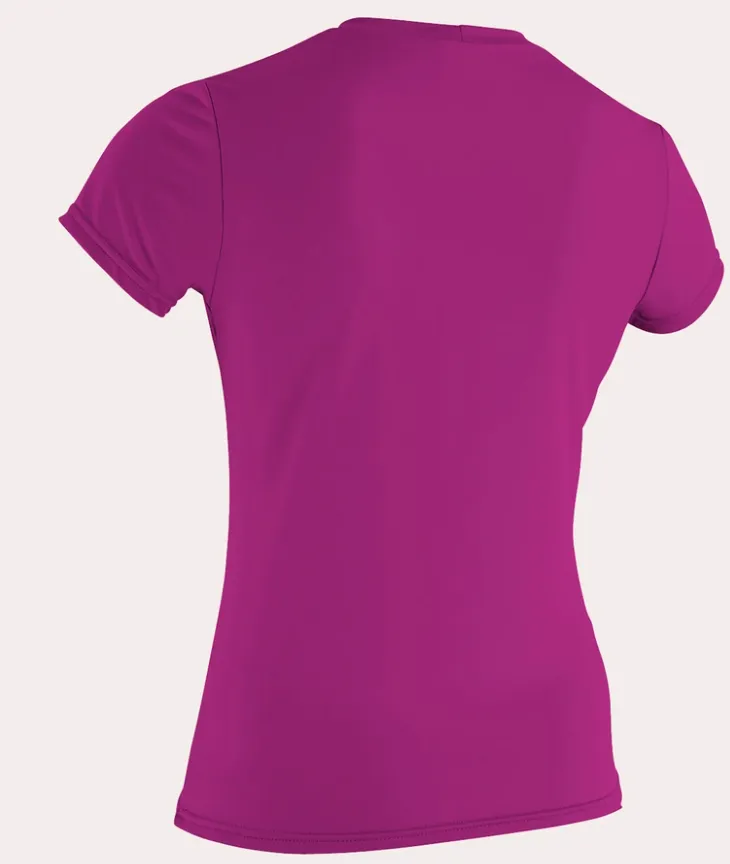 O'neill Women's Basic UPF 50  S/S Sun Shirt Fox Pink