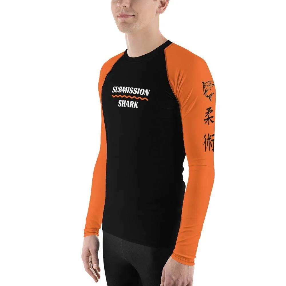 Orange SS Premium Standard ~ Men's BJJ Rash Guard
