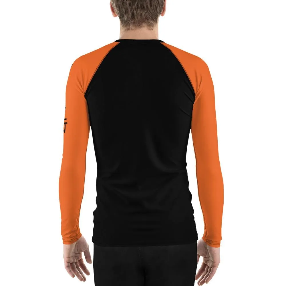 Orange SS Premium Standard ~ Men's BJJ Rash Guard