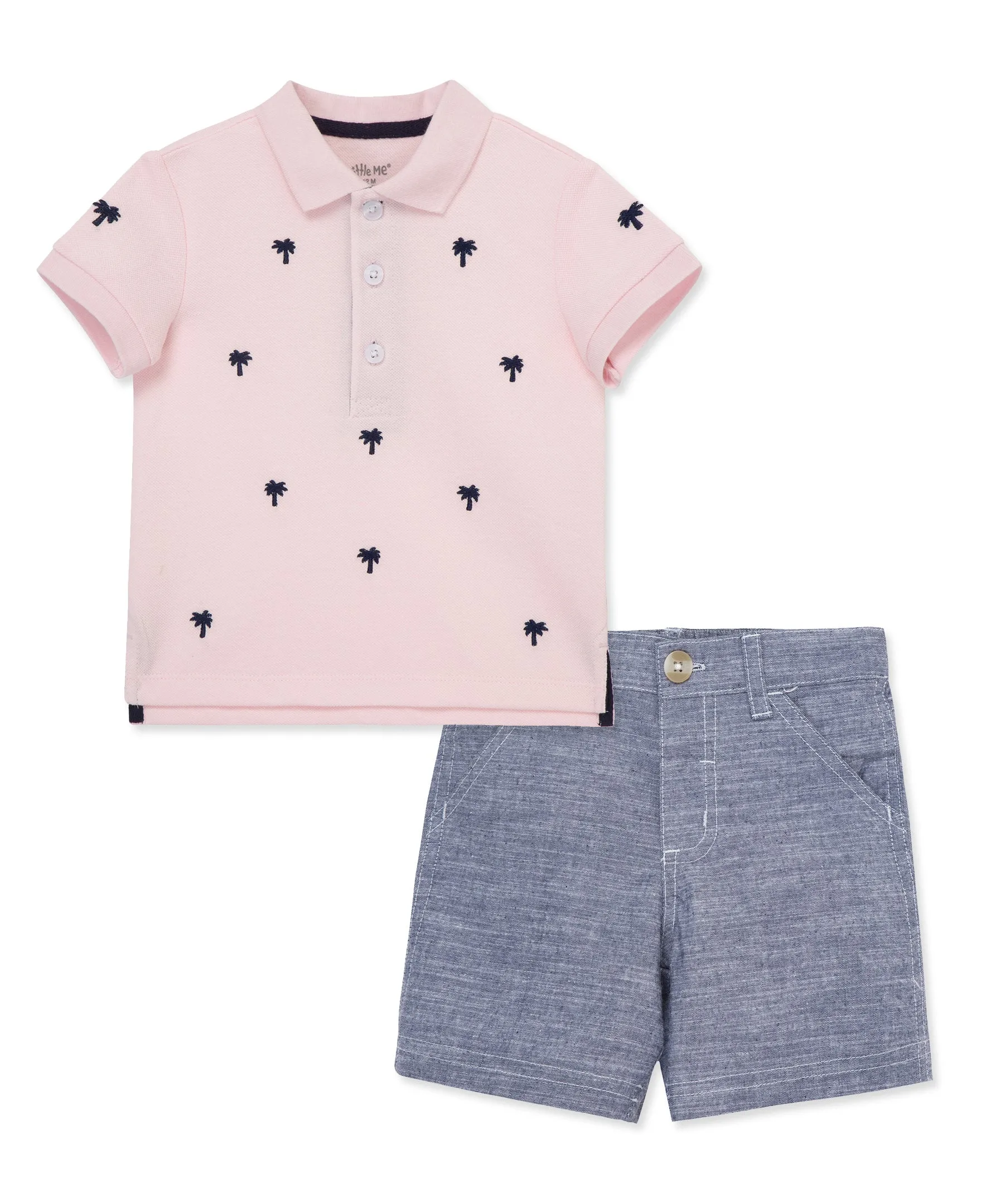 Palm Polo Short Set (2T-4T)