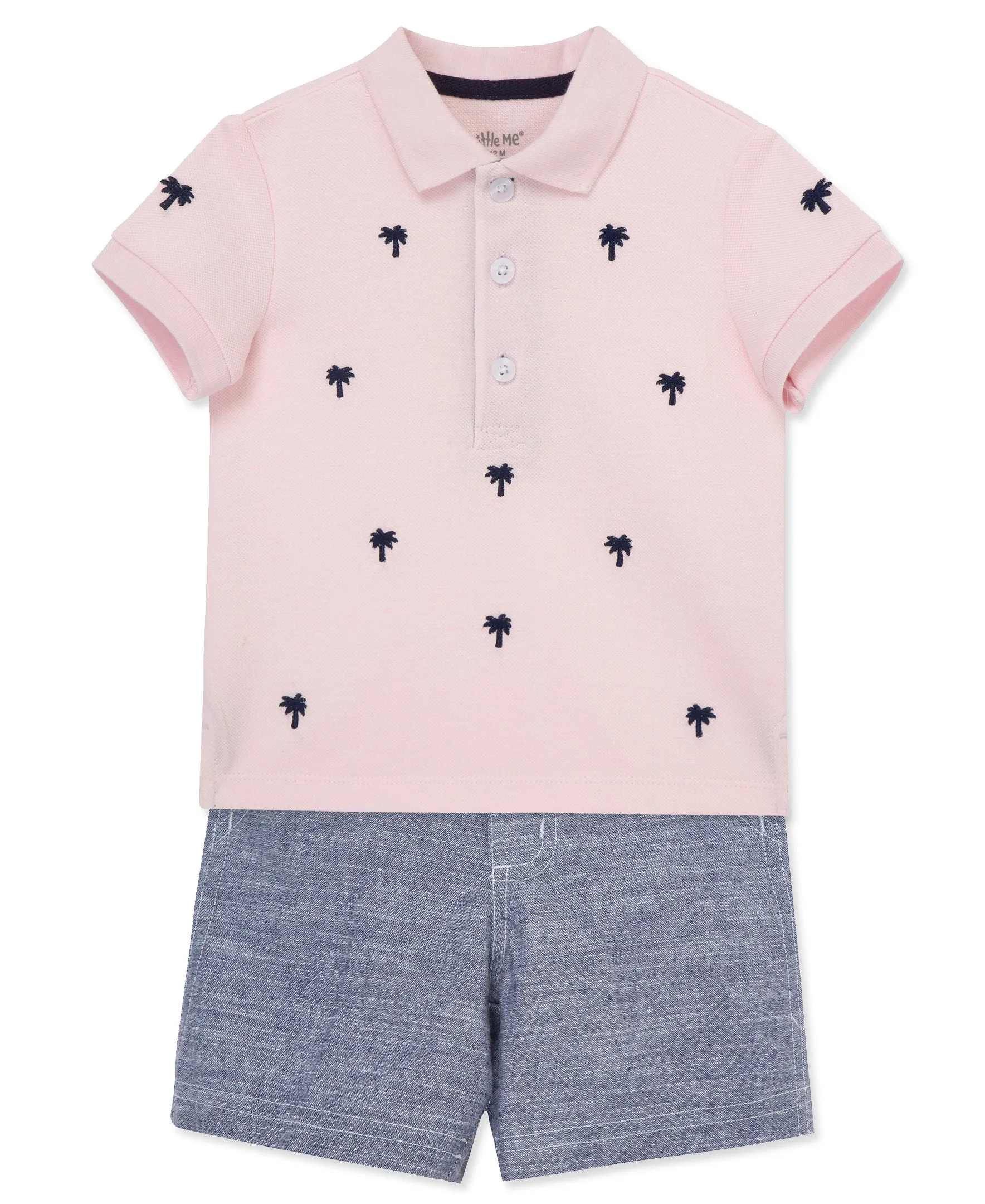 Palm Polo Short Set (2T-4T)
