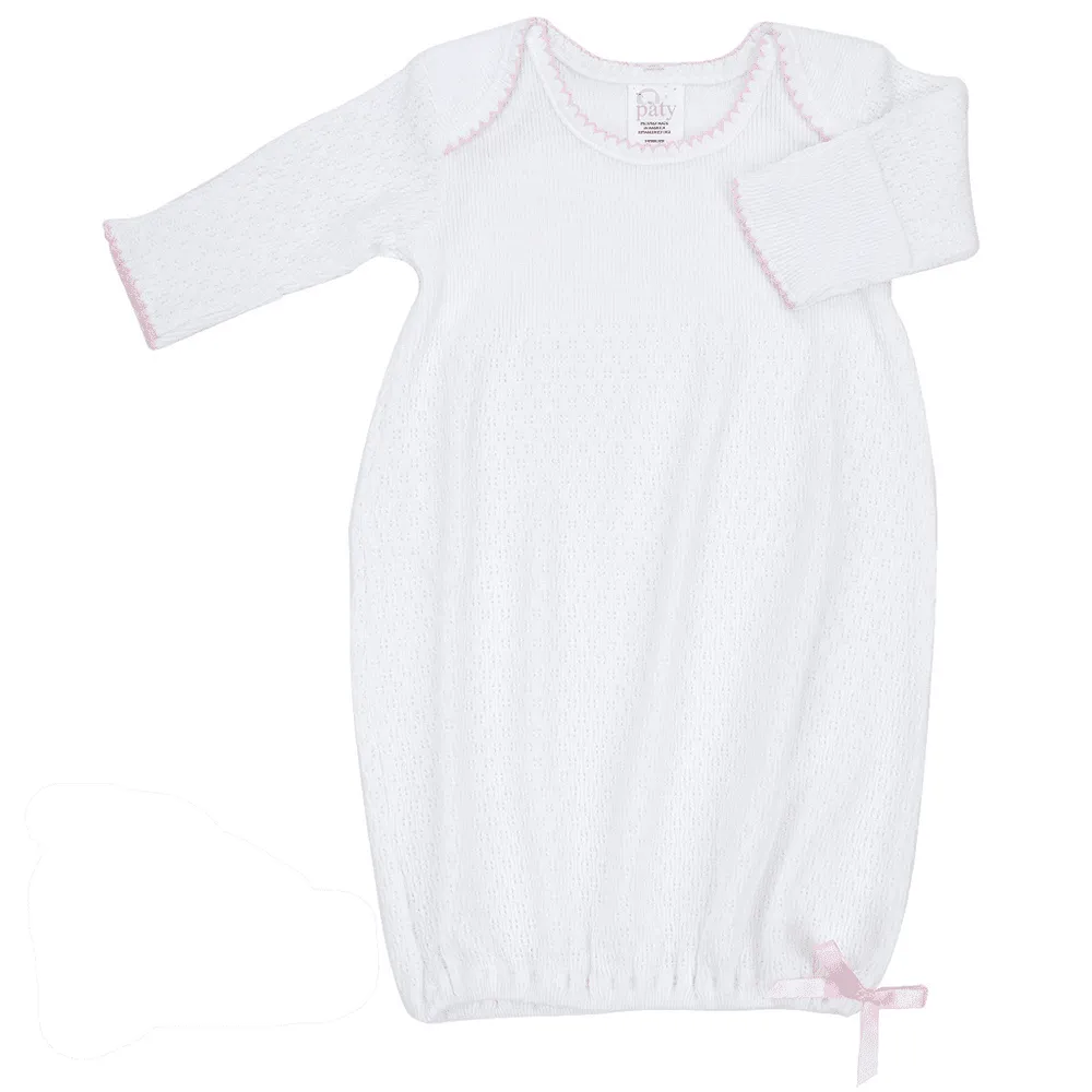 Paty Long Sleeve Lap Shoulder Sack Gown