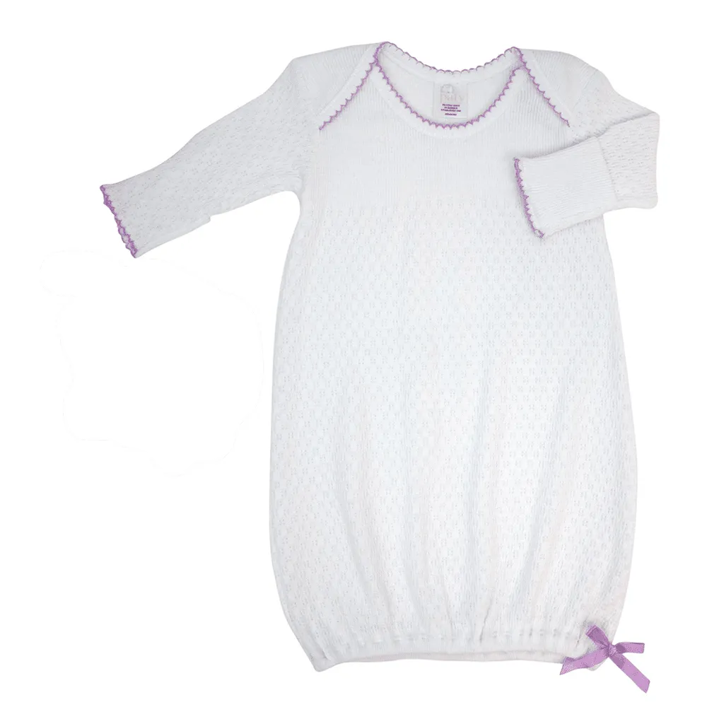Paty Long Sleeve Lap Shoulder Sack Gown
