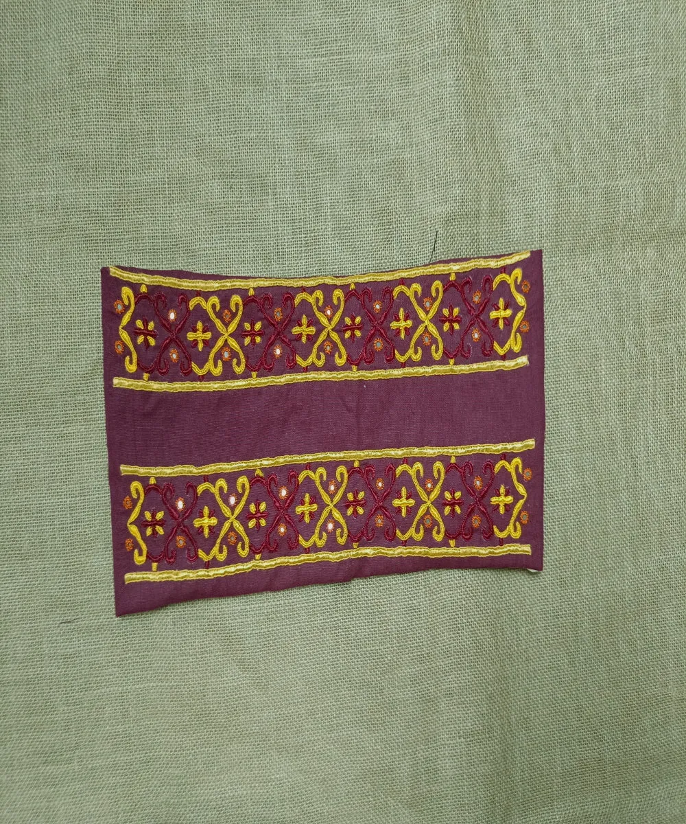 Plumish Maroon Embroidered Trim