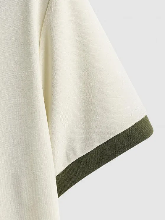 Polo Collared T-shirt With Jogger Pants