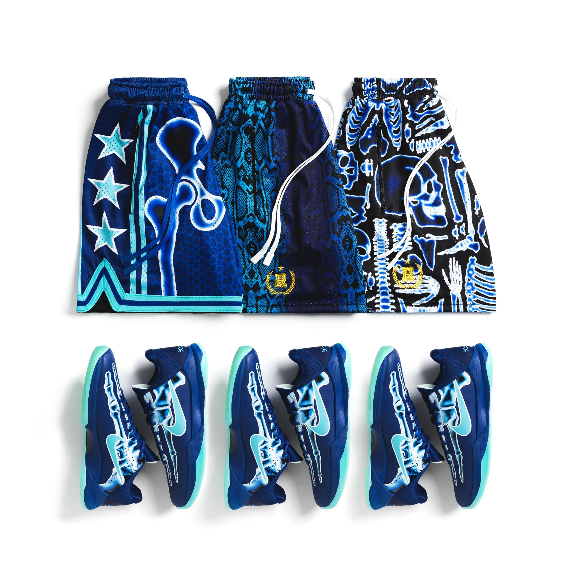 "Python Blue Gradient" Sport Mesh Shorts