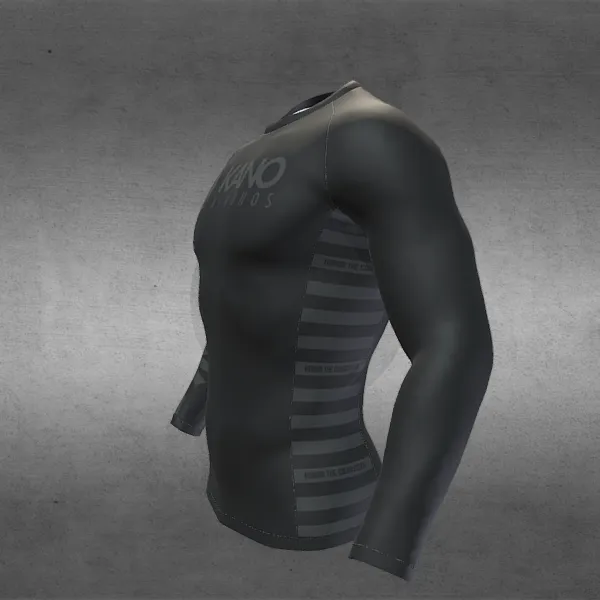 Rashguard Maneca Lunga KANO KIMONOS Signature 2.0 - Negru - Barbati