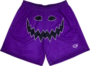 RF Mesh Jack-O-Lantern Shorts - Purple