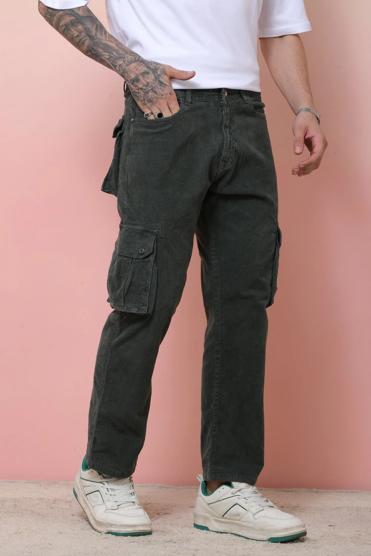 RFD Corduroy Grey Cargo for Men