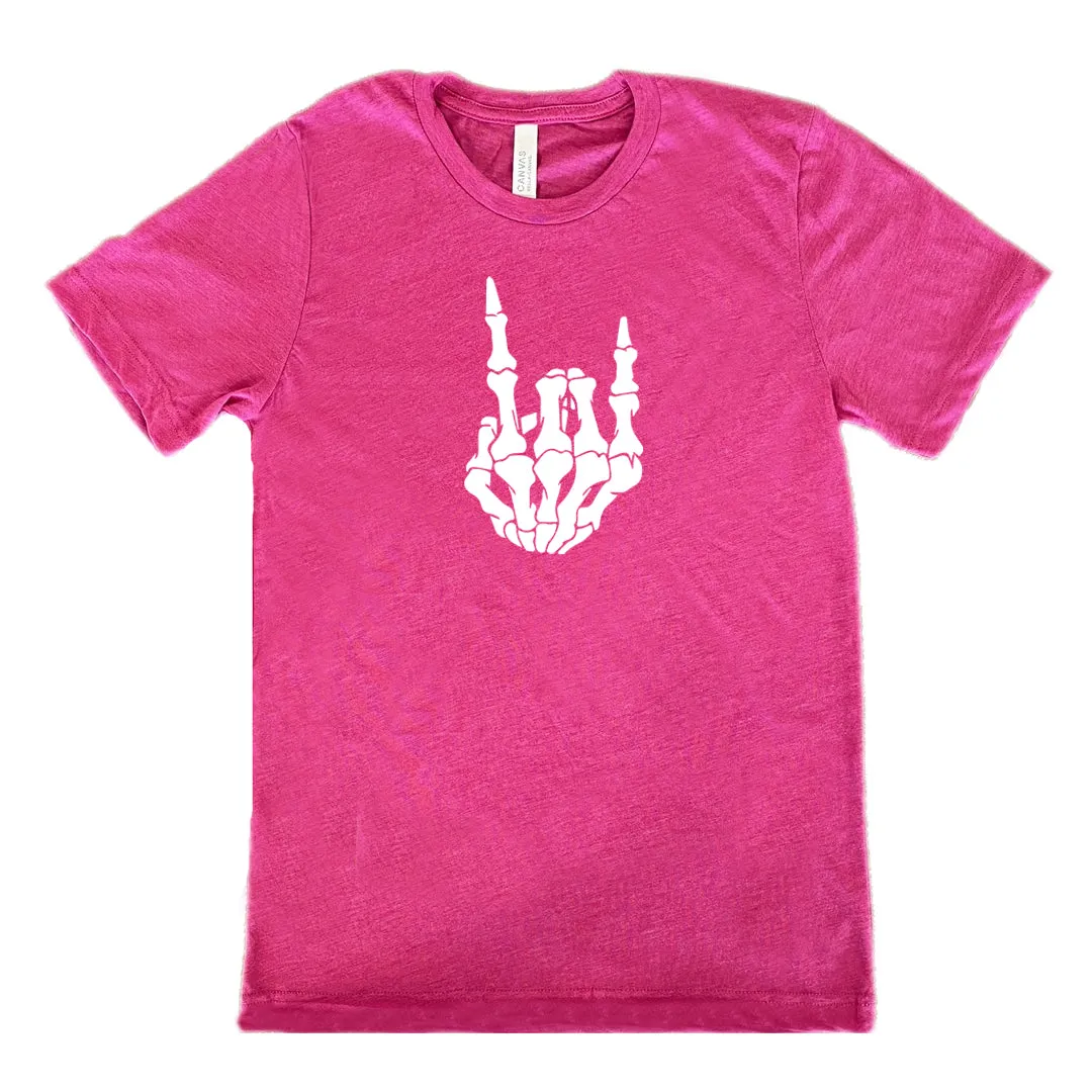 Rocker Skeleton Hand Shirt Unisex