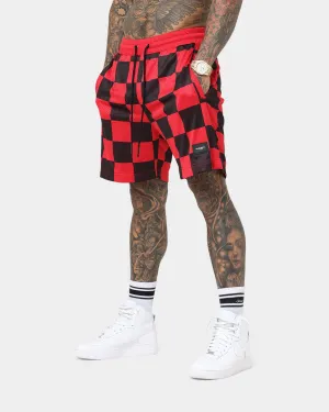 Saint Morta Checks Basketball Shorts Red/Black