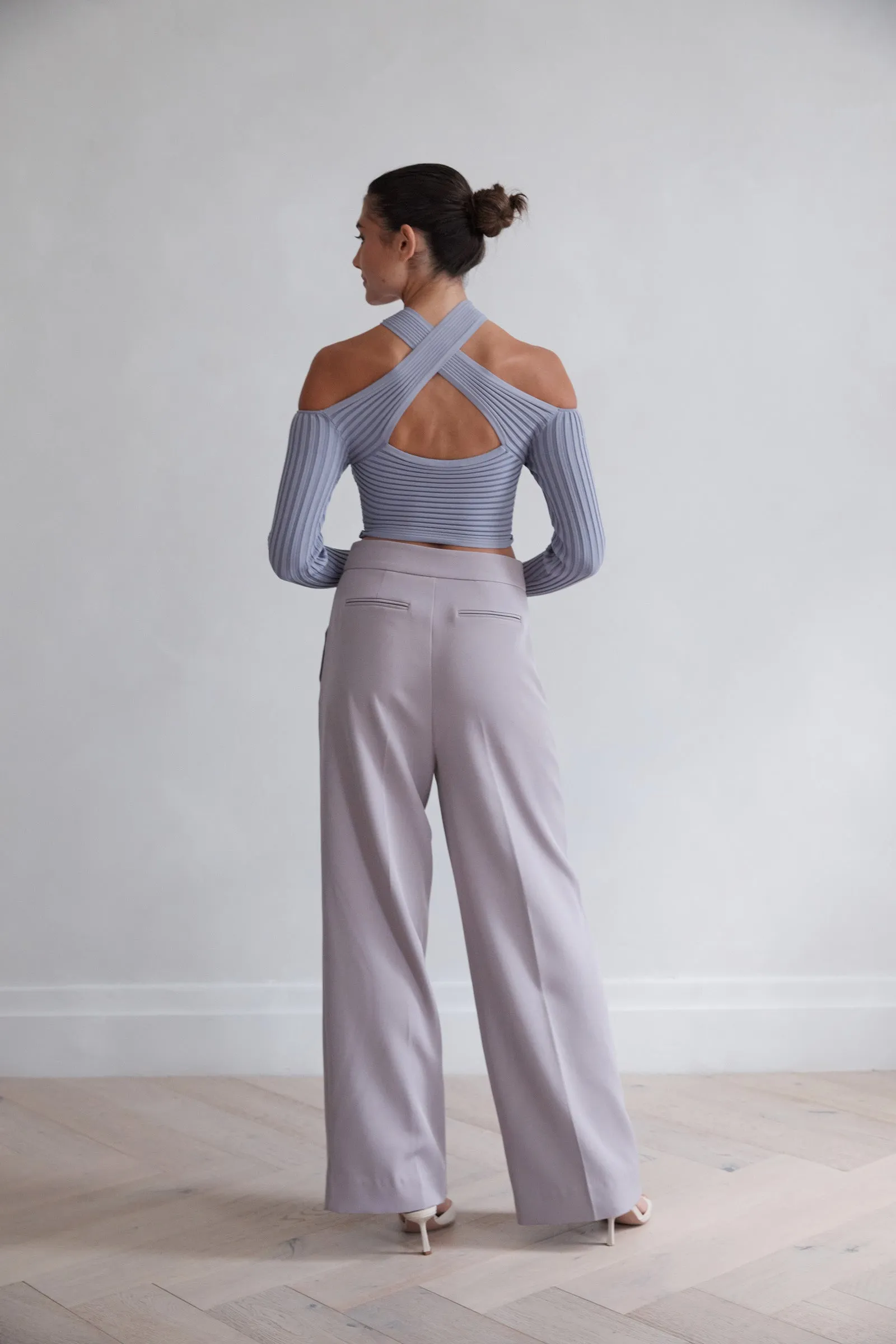 San Sloane Chantal Wide Leg Pant Stormy