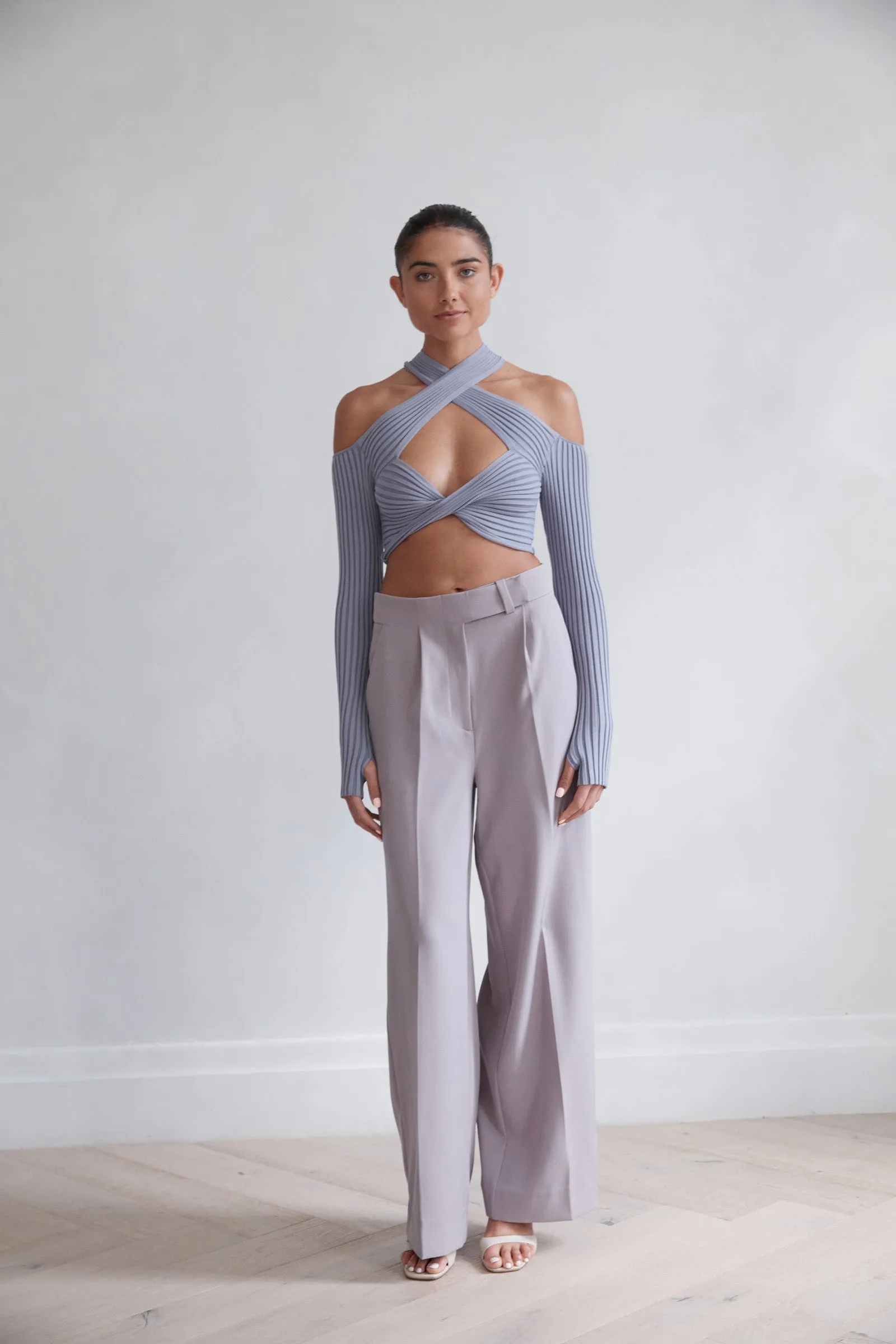 San Sloane Chantal Wide Leg Pant Stormy