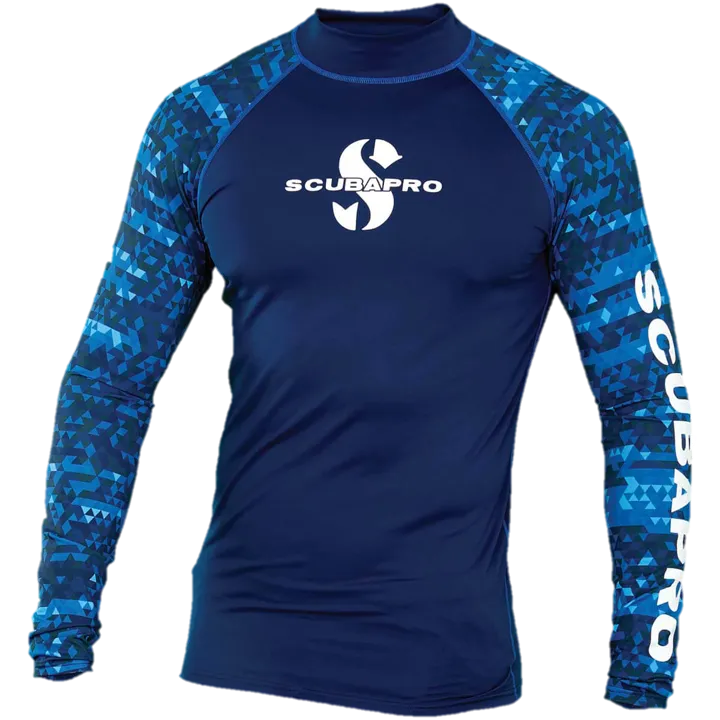 ScubaPro Aegean Rash Guard Mens, Long Sleeve (UPF50)