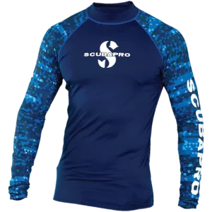 ScubaPro Aegean Rash Guard Mens, Long Sleeve (UPF50)