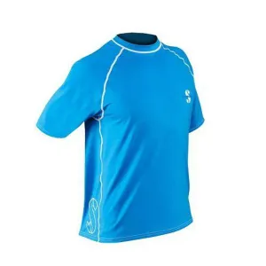 ScubaPro Loose Fit Short Sleeve Mens Rash Guard - Blue - SM