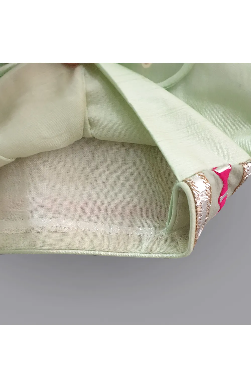Sea green embroidered choli and lehenga with frilly dupatta