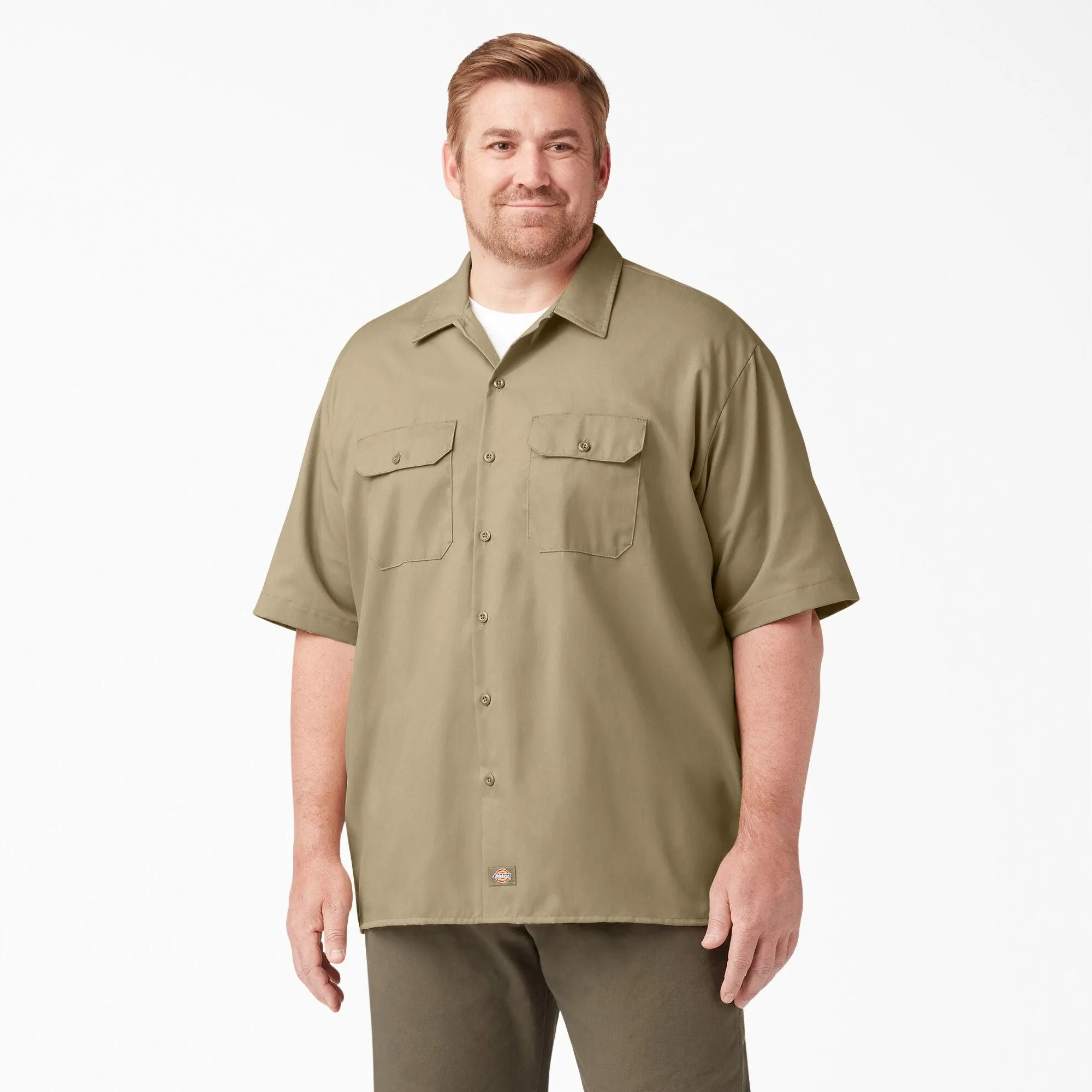 Short Sleeve Work Shirt, Khaki