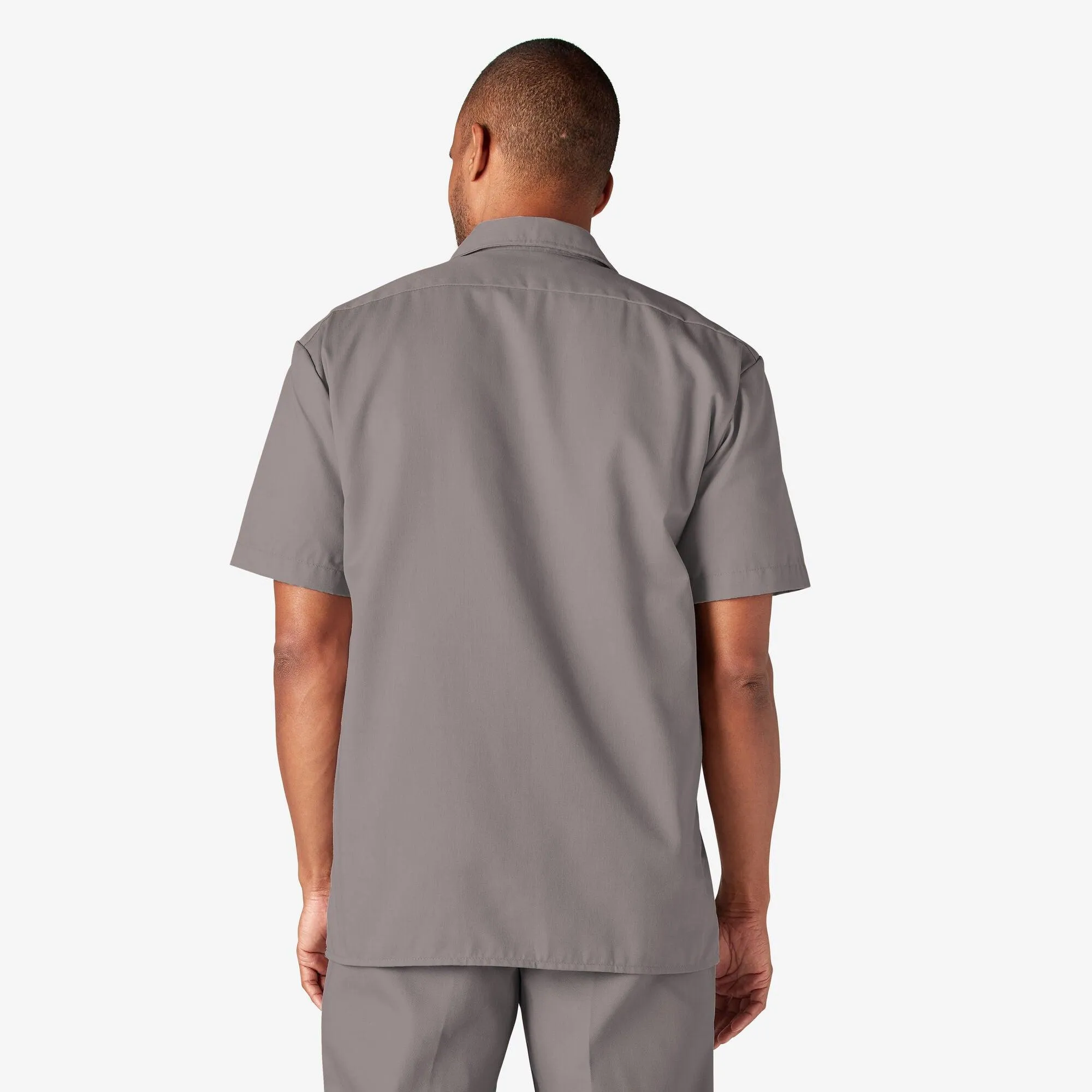 Short Sleeve Work Shirt, Silver