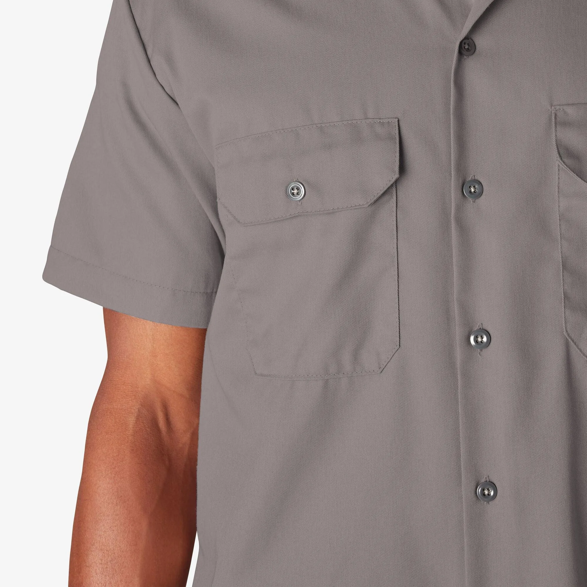 Short Sleeve Work Shirt, Silver
