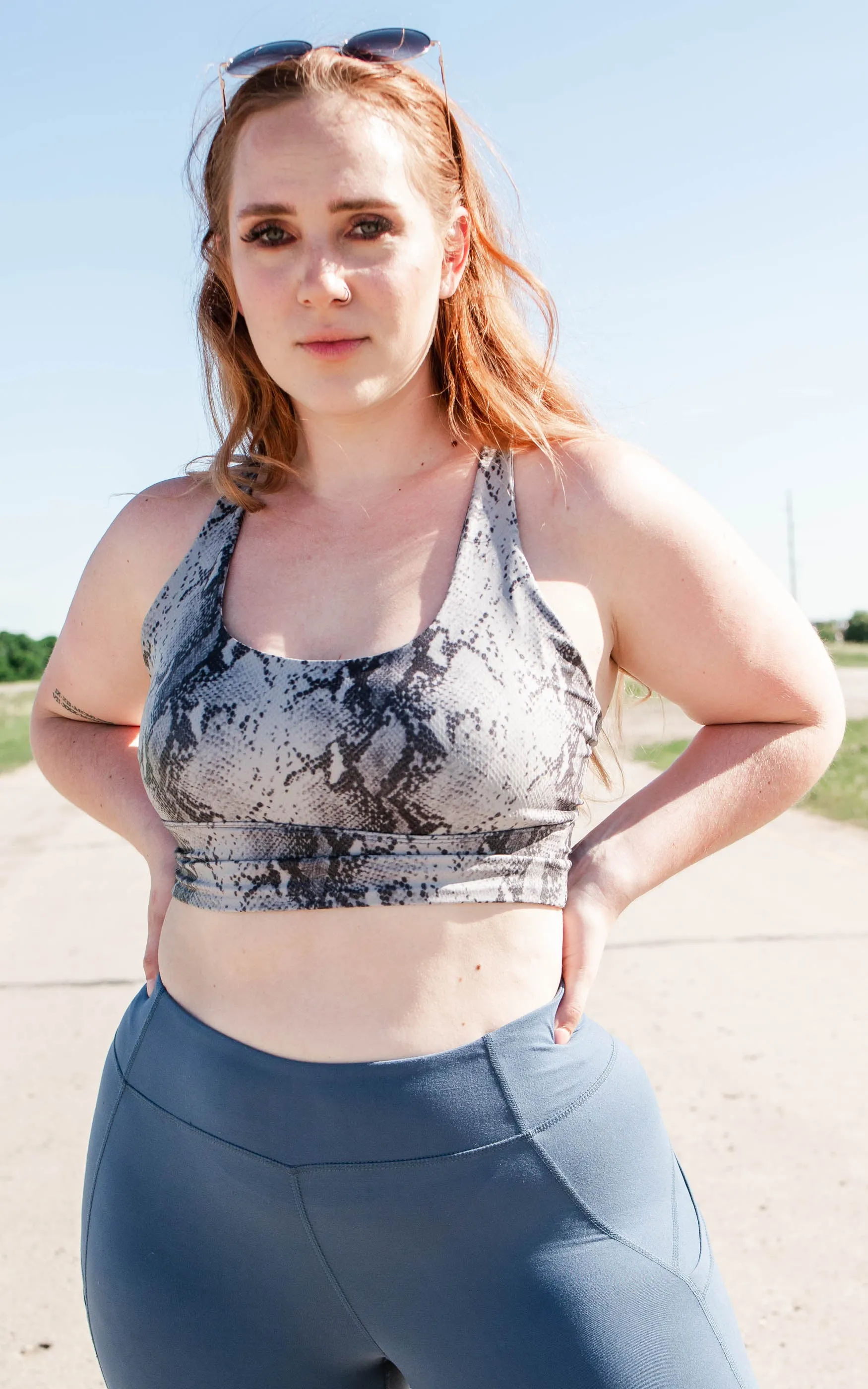 Snake Chintz Strappy Back Bralette- Rae Mode - Final Sale