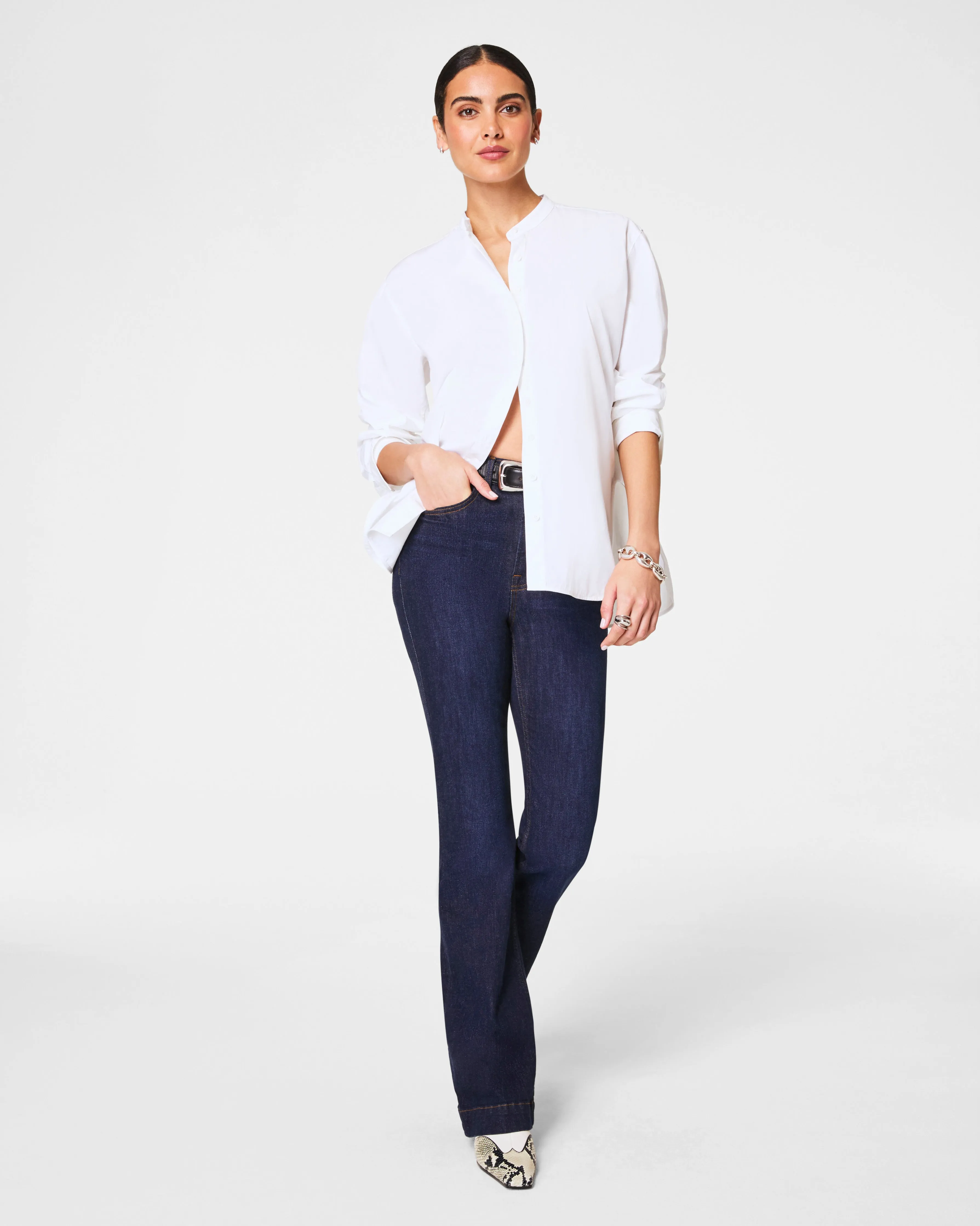 SPANX® Poplin Button-Up Tunic