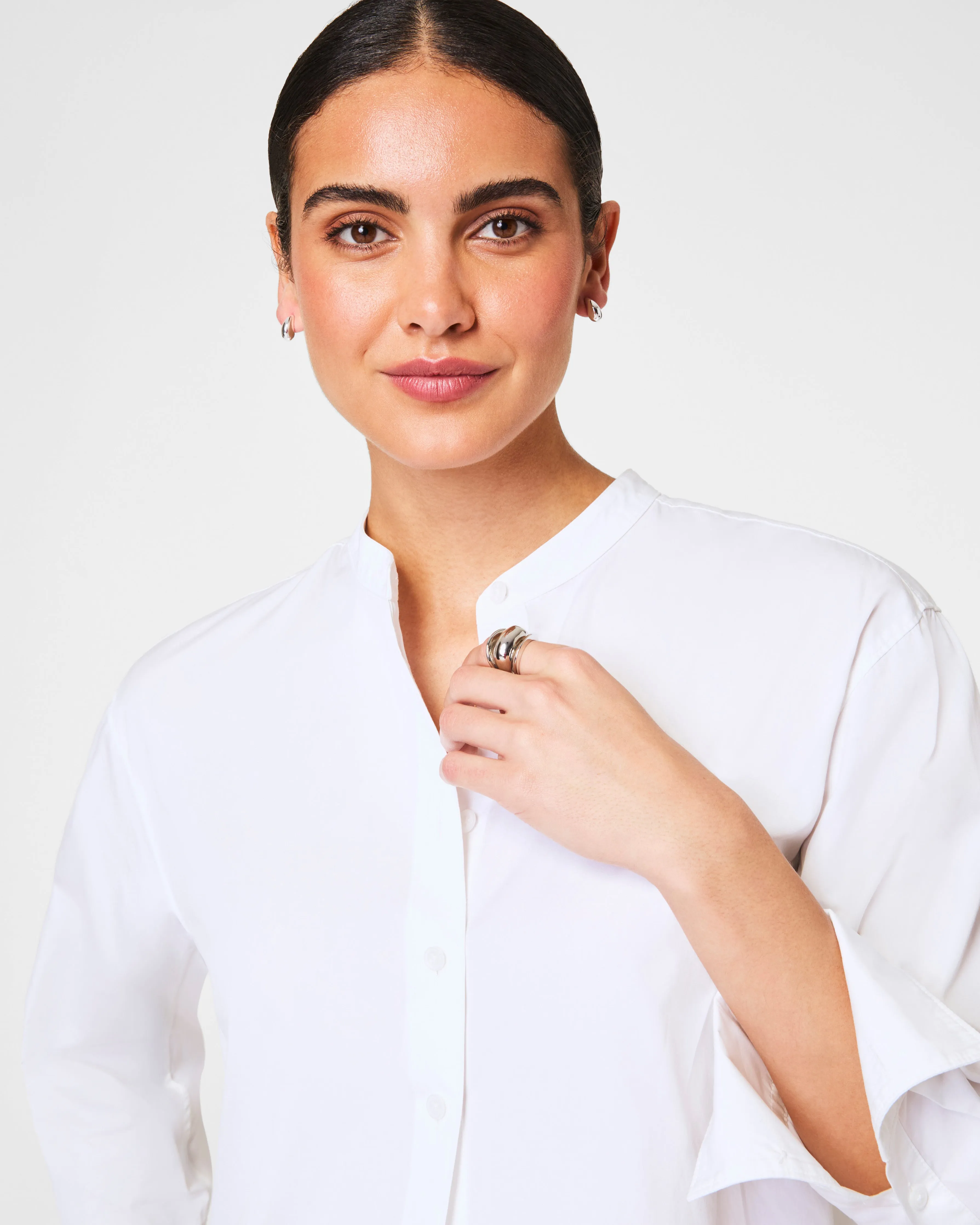 SPANX® Poplin Button-Up Tunic