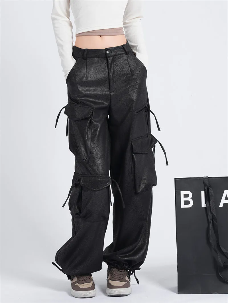 Stella Black Gothic Baggy Cargo Pants