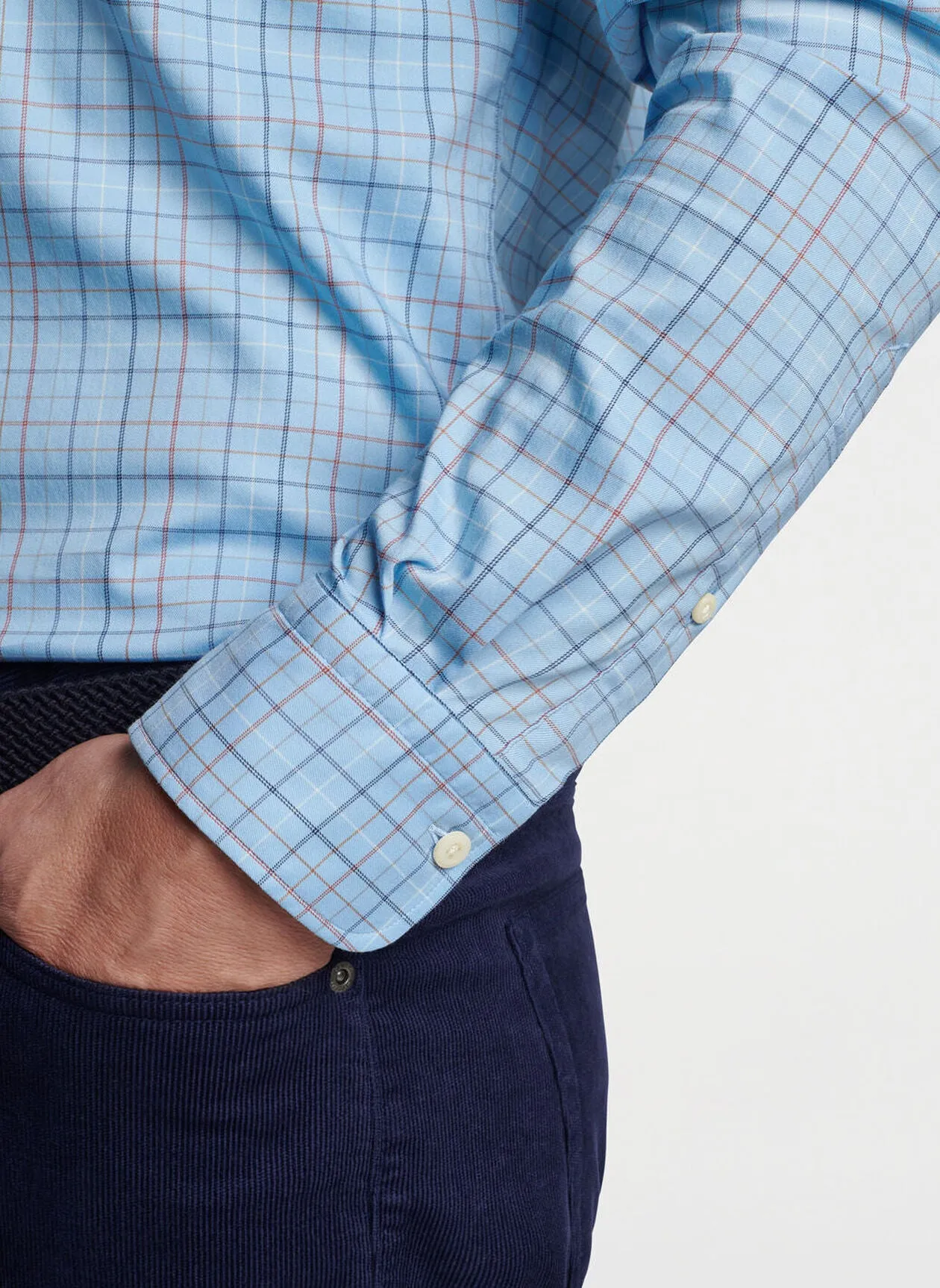 Sydney Crown Lite Cotton-Stretch Sport Shirt by Peter Millar - Cottage Blue